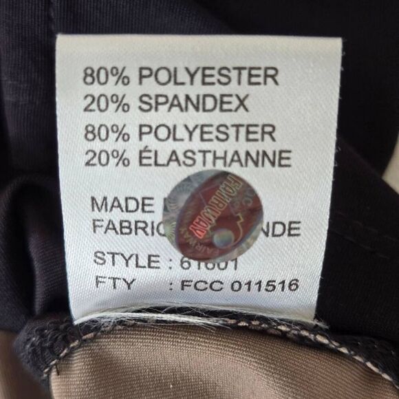 Jamie Sadock Womens Colorblock Zip Long Golf Athletic Jacket Taupe Black Medium - Picture 10 of 11